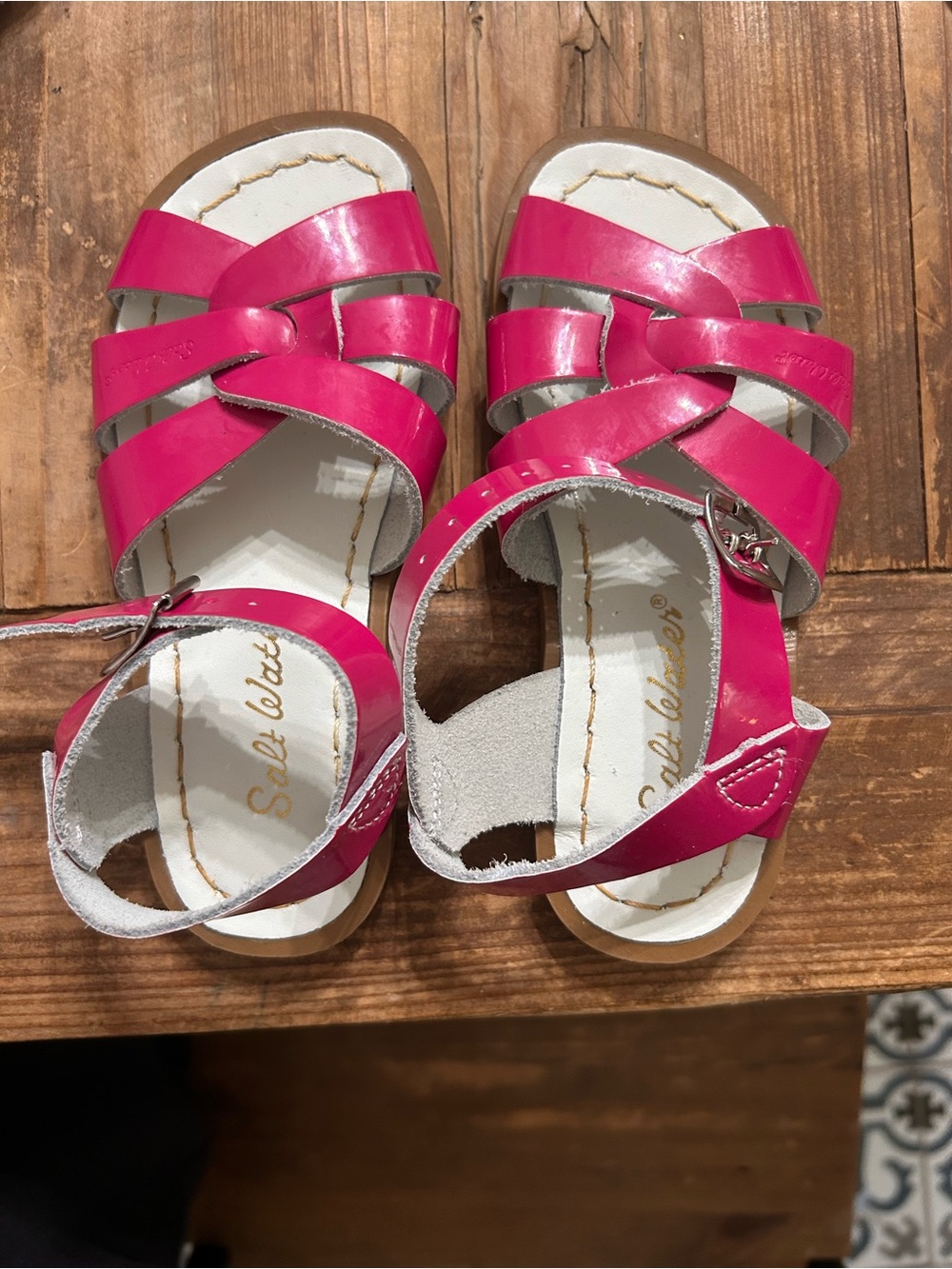 Salt Water Sandals by Hoy Hot Pink Girls' Strappy Sandals